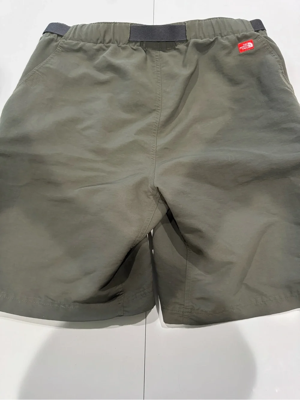 The North Face Men's Olive Cargo Shorts with Webbing Belt